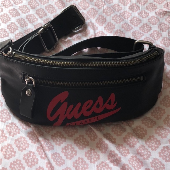 guess waist bag red